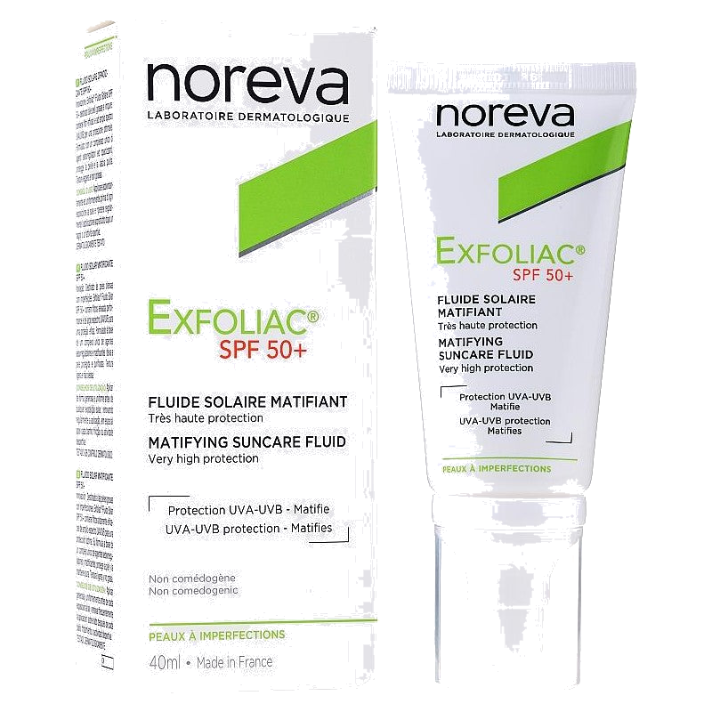 Noreva Exfoliac Fluide Solaire Matifiant SPF 50+ (40ml) — NOREVA