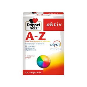 Doppel Herz Aktiv A-Z Depot Cure de Vitamines et Minéraux 30 Comprimés