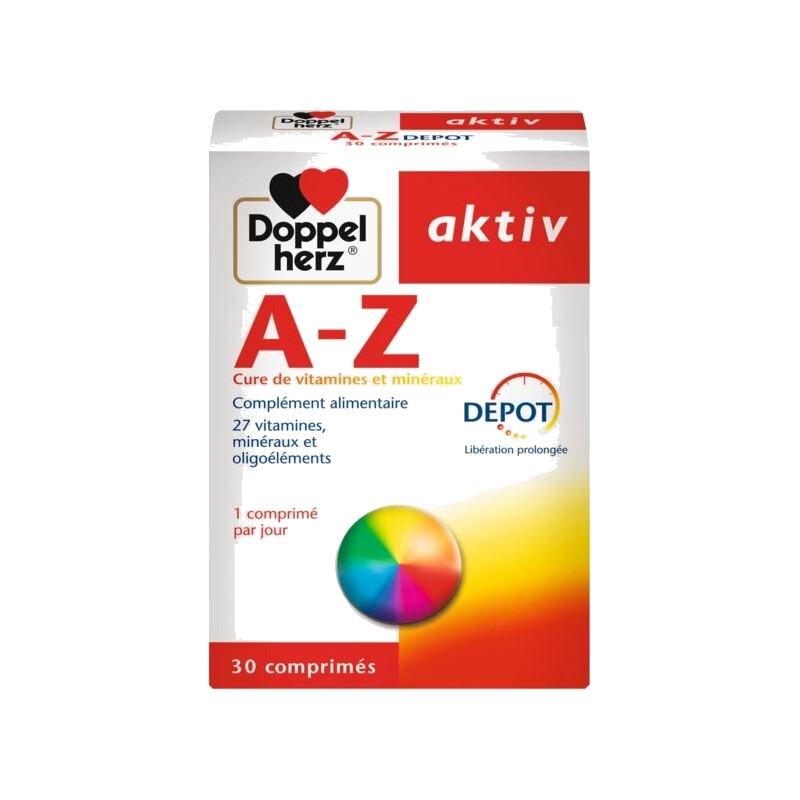 Doppel Herz Aktiv A-Z Depot Cure de Vitamines et Minéraux 30 Comprimés — DOPPEL HERZ AKTIV