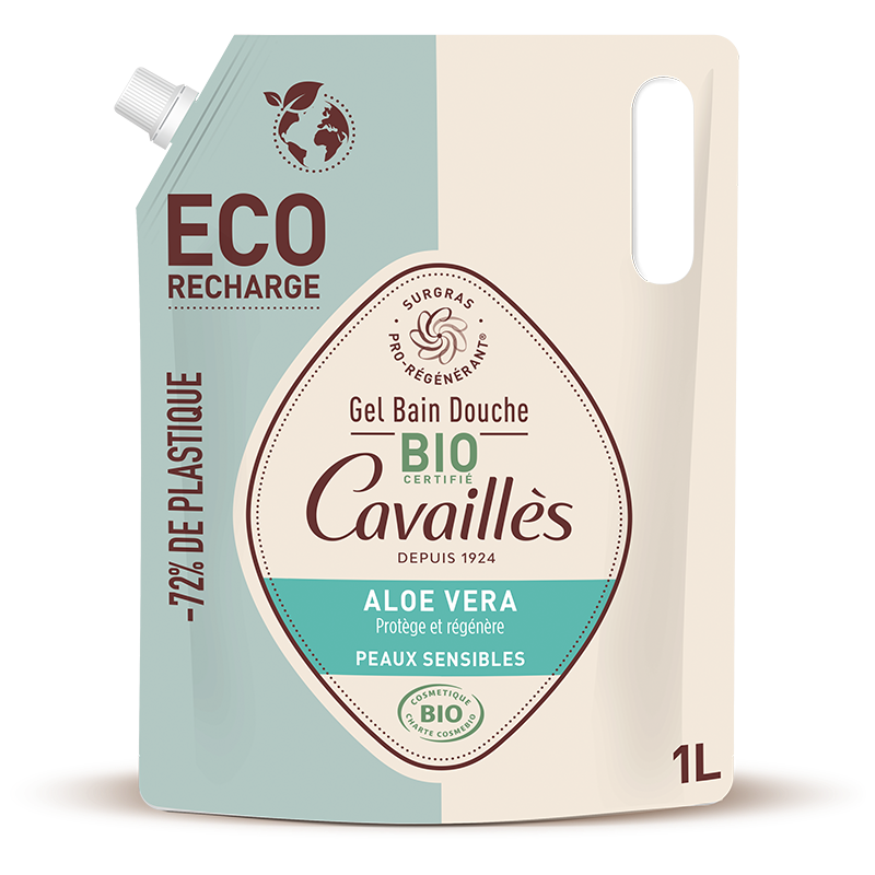 Roge Cavailles Eco-Recharge Aloe Vera Gel Bain Douche Bio 1l — ROGE CAVAILLES