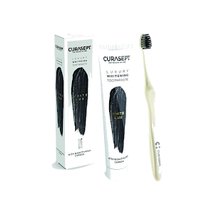 Curasept Pack Luxury Whitening Dentifrice White 75 ml + Brosse à
