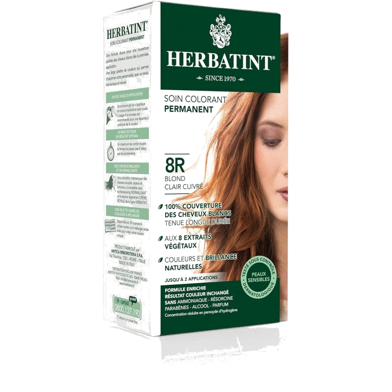 Herbatint Gel Colorant Permanent Blond Clair Cuivre 8R — HERBATINT