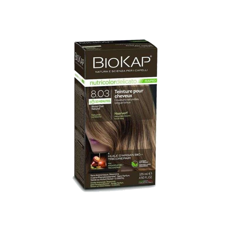 Biokap Nutricolor Delicato Rapid N8.03 Blond Clair Naturel — BIOKAP