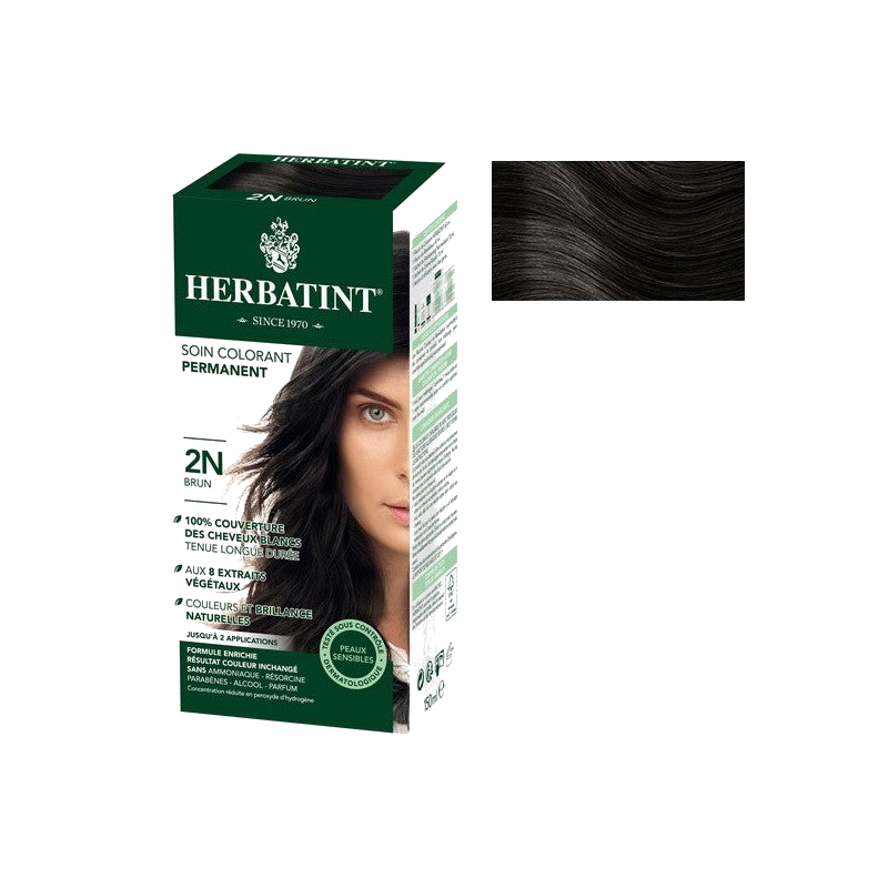 Herbatint- Coloration Cheveux Naturelle 2N Brun - 150ml — HERBATINT