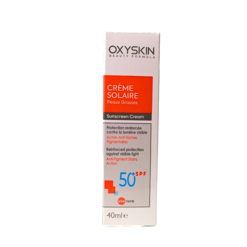 Oxyskin Crème Solaire Peaux Grasses anti-Taches SPF50+ 40 ml — OXYSKIN
