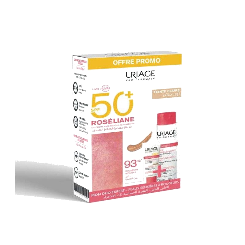 Uriage Roseliane CC Creme SPF50 Teinte Claire 40ml + Dermo Nettoyant — URIAGE