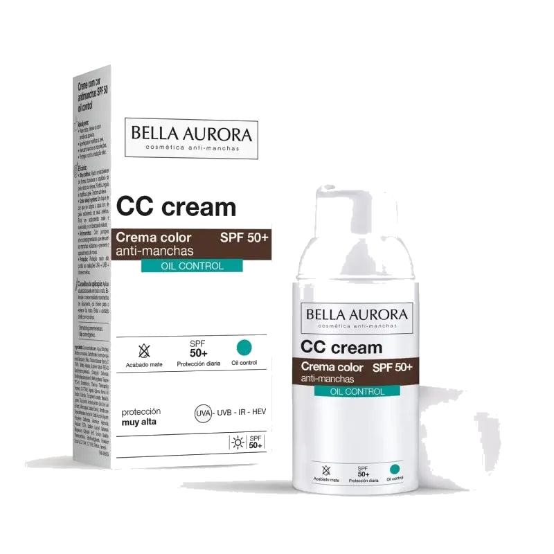 Bella Aurora CC Creme anti-Taches Oil Free SPF50+ 50ml — BELLA AURORA