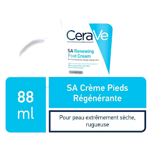 CeraVe SA Crème Régénérante Pieds Très Secs et Abîmés 88ml