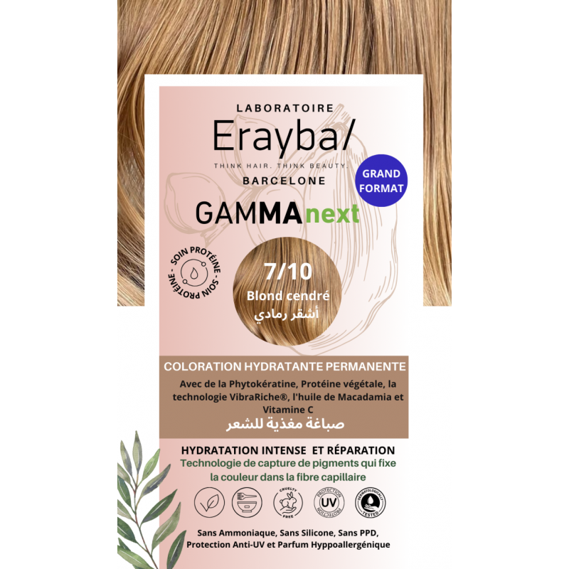 Erayba Coloration Hydratante Permanente Blond Cendre N°7.10 — visuel 2