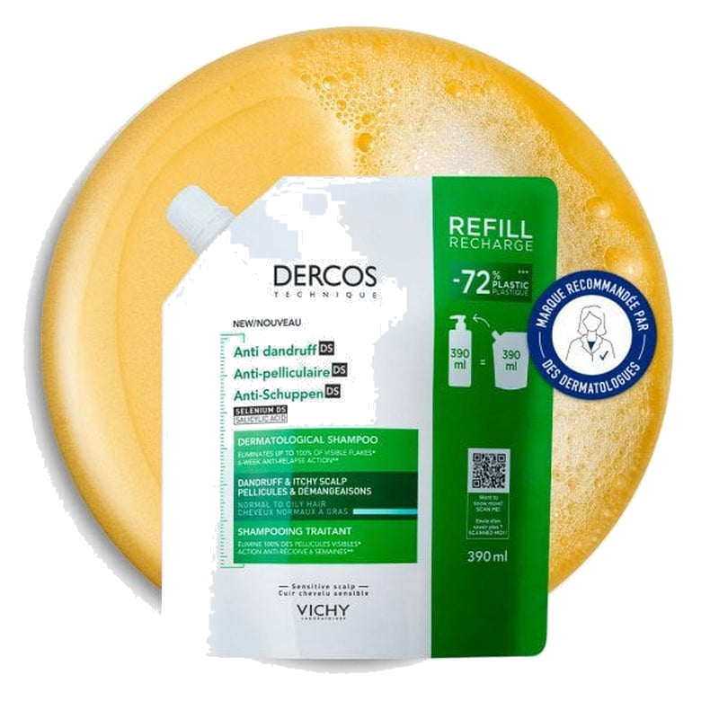 Vichy Dercos Eco-Recharge Shampoing Traitant anti-Pelliculaire — VICHY