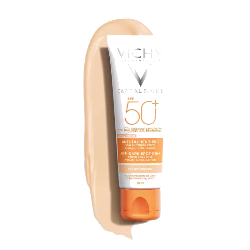 Vichy Capital Soleil Soin anti-Taches Teinté 3en1 SPF50+ Tous Types — VICHY