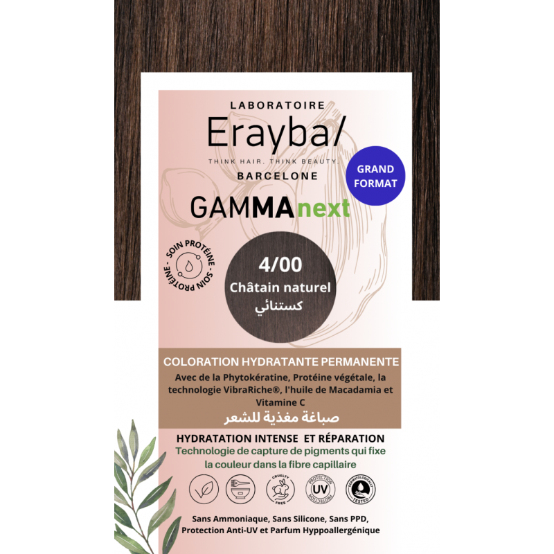 Erayba Coloration Hydratante Permanente Chatain Naturel N°4 — visuel 2