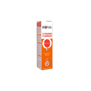 Biofar 12 Vitamines 12 Mineraux - Pleine Forme 20 Comprimés