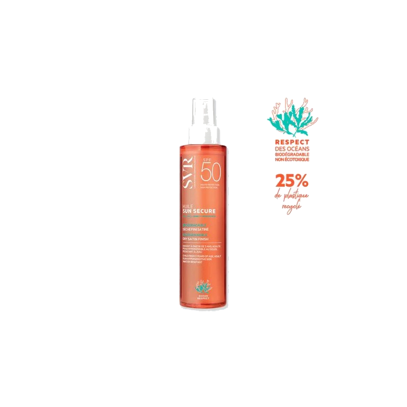 SVR Sun Secure- Huile Biodégradable Sèche Fini Satiné SPF 50 200 ml — SVR