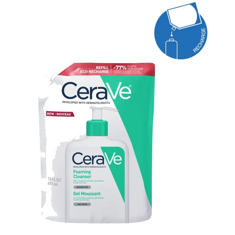 Cerave Gel Moussant Eco-Recharge Peaux Normales A Grasses 473ml — CERAVE