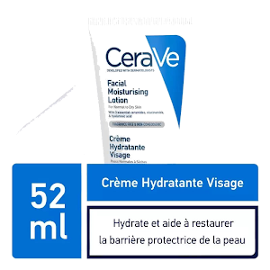 CeraVe Crème Hydratante Visage Peau Normale à Sèche 52ml