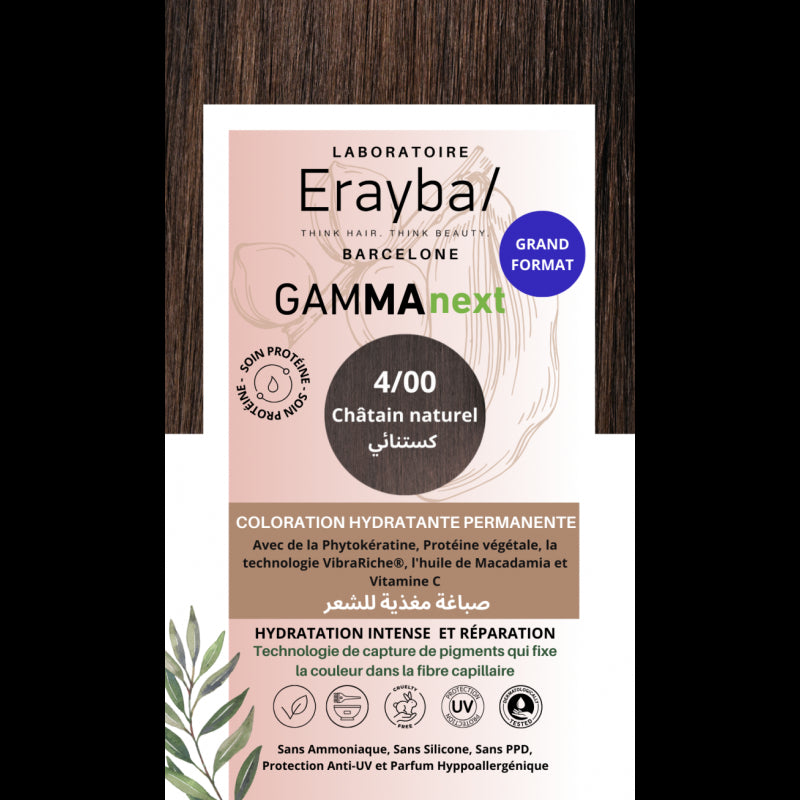 Erayba Coloration Hydratante Permanente Chatain Naturel N°4 — ERAYBA