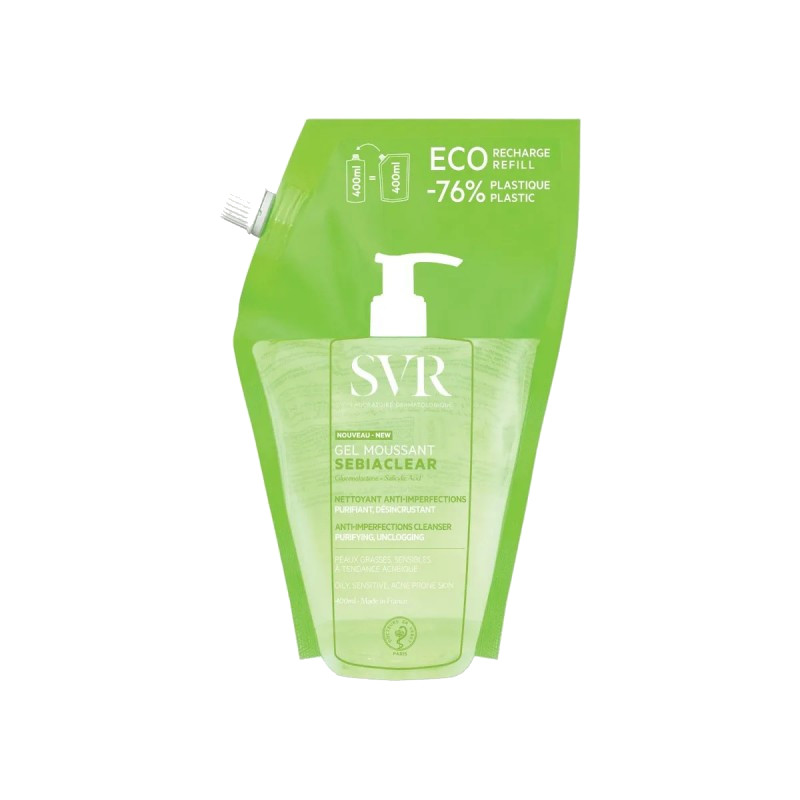 SVR Sebiaclear Eco Recharge Gel Moussant Nettoyant 400ml — SVR