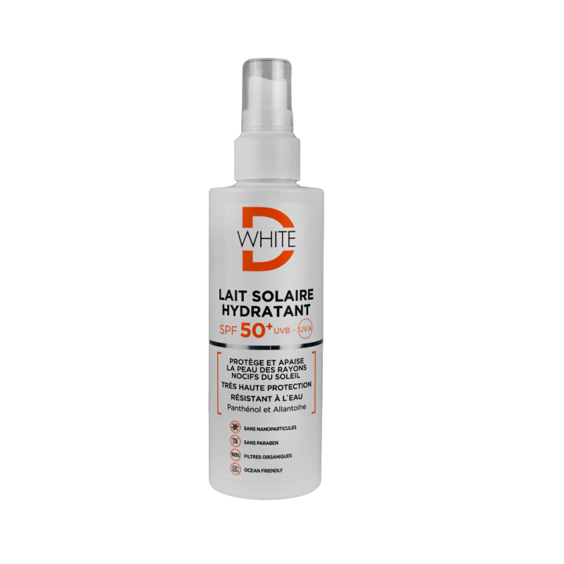 D-White Lait Solaire Hydratant SPF50+ 200ml — DWHITE