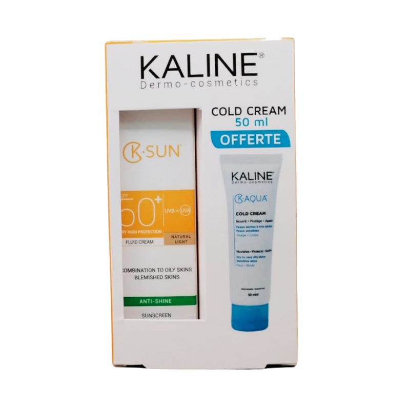 Kaline Pack K. Sun Ecran Fluide Teinte Clair Peaux Mixtes A Grasses — KALINE
