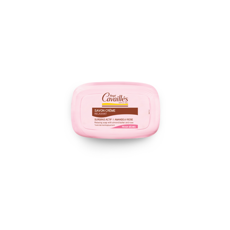 Roge Cavailles Relaxant Savon Crème Amande & Rose 115g — visuel 2