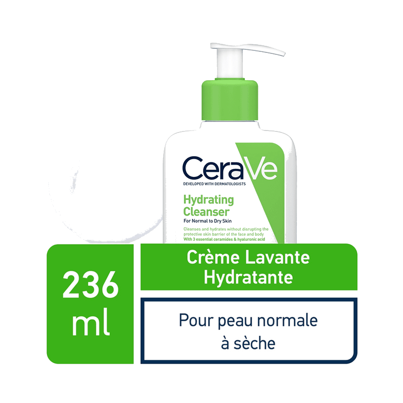 CeraVe Crème Lavante Hydratante Peau Normale à Sèche 236ml — visuel 2