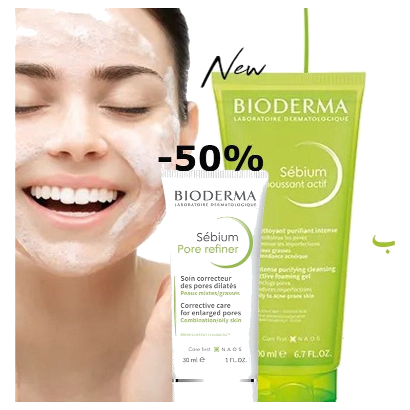 Bioderma Pack Sebium Gel Moussant Actif 200ml + Sebium Pore Refiner — BIODERMA