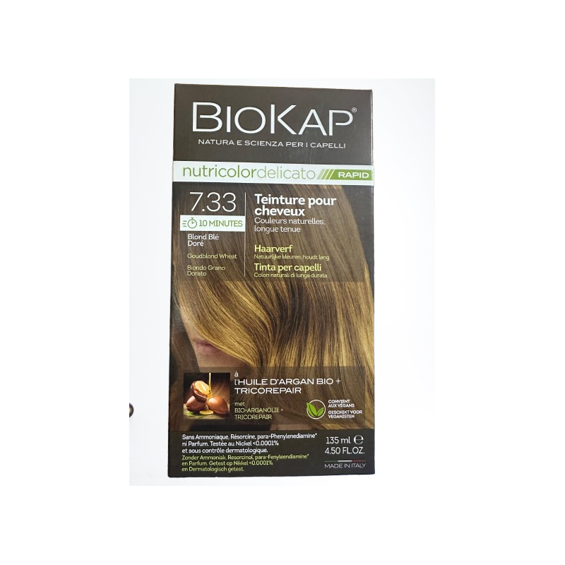 Biokap Nutricolor Delicato Rapid 10 Minutes N7.33 Blond Ble 135ml — BIOKAP
