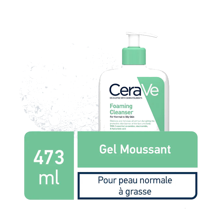CeraVe Gel Moussant Nettoyant Peau Normale à Grasse 473ml — visuel 3