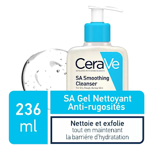 CeraVe SA Gel Nettoyant anti-Rugosités Peau Sèche et Rugueuse 236ml