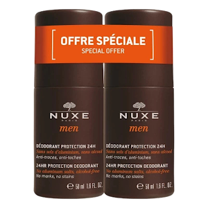 Nuxe Men Déodorant Protection 24H Roll On 50 ml Lot de 2