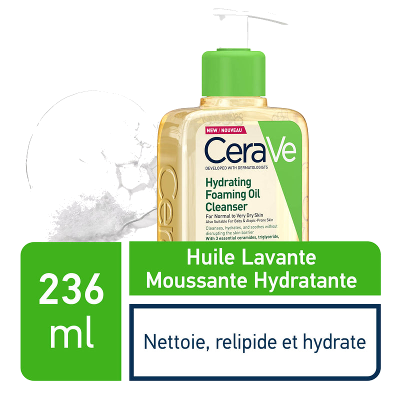CeraVe Huile Lavante Moussante Hydratante Peau Très Sèche à Atopique — CERAVE