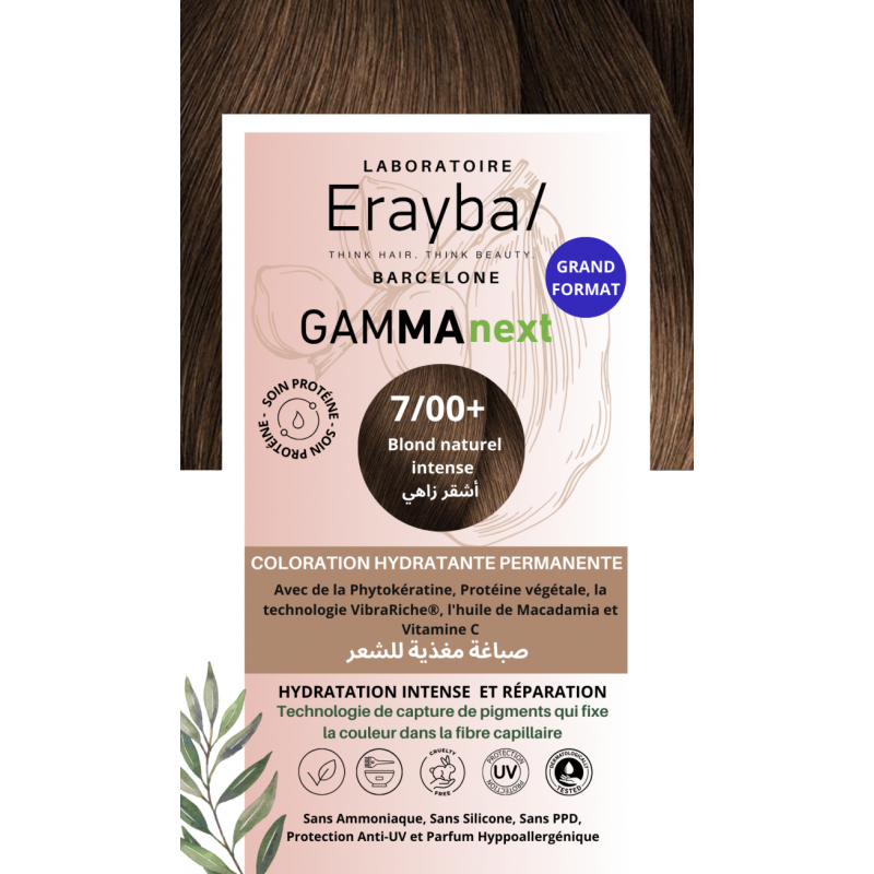 Erayba Coloration Hydratante Permanente Blond Naturel Intense N°7.00+ — visuel 2