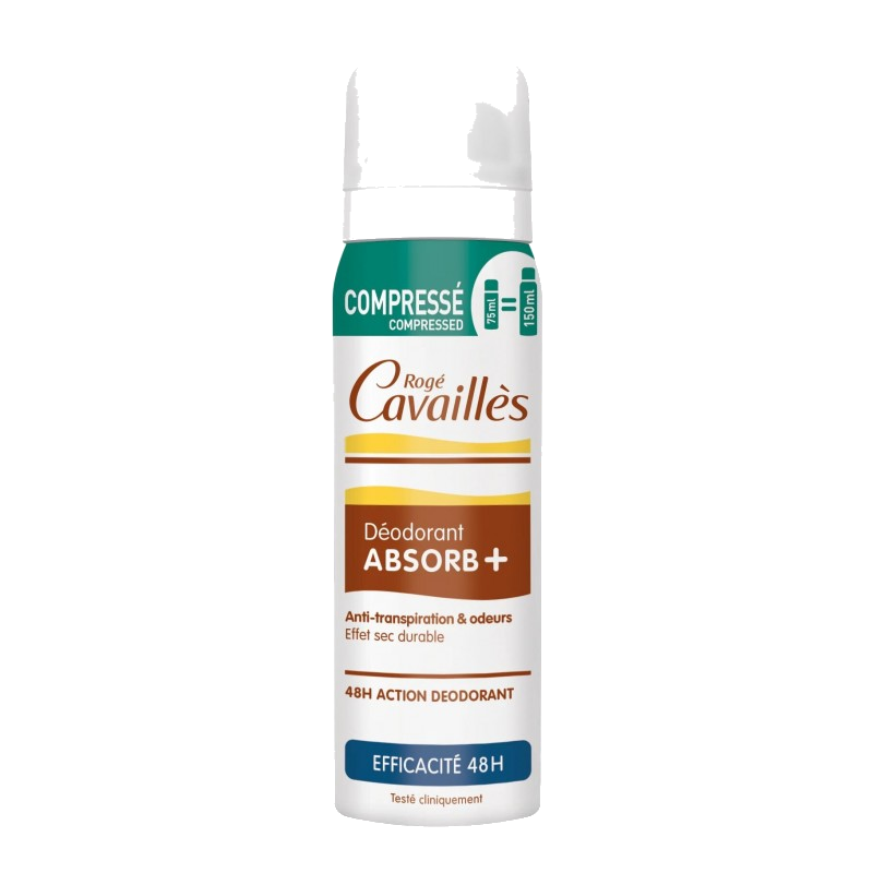 Roge Cavailles Absorb+ Deo Spray Compressé Efficacité 48H 75 ml — ROGE CAVAILLES