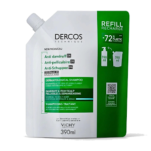 Vichy Dercos Eco-Recharge Shampoing Traitant anti-Pelliculaire 390ml